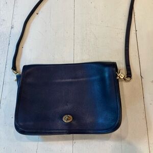 Vintage black coach cross body purse